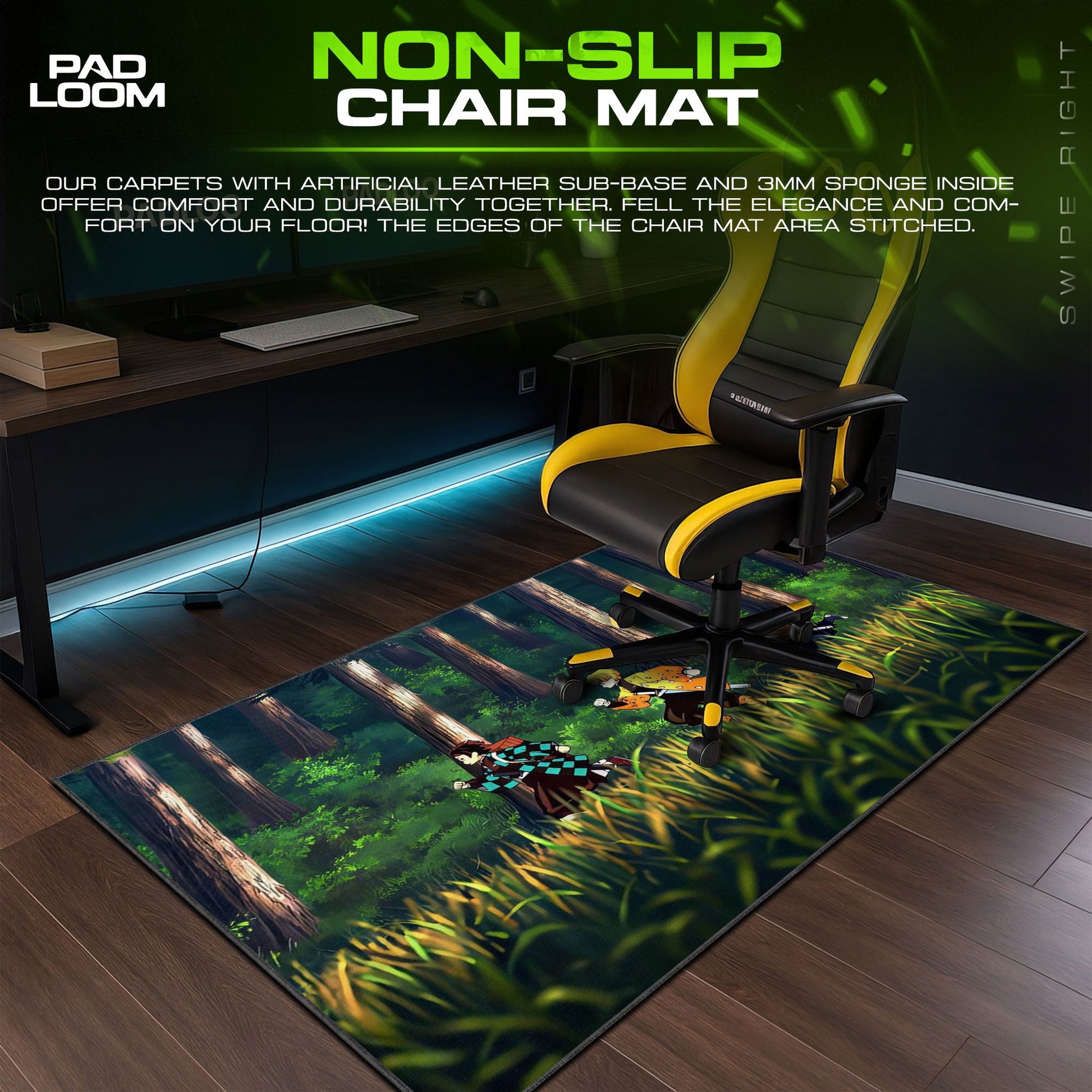 Tanjiro Kamado Mouse Pad - Forest Pursuit Anime Desk Mat Padloom