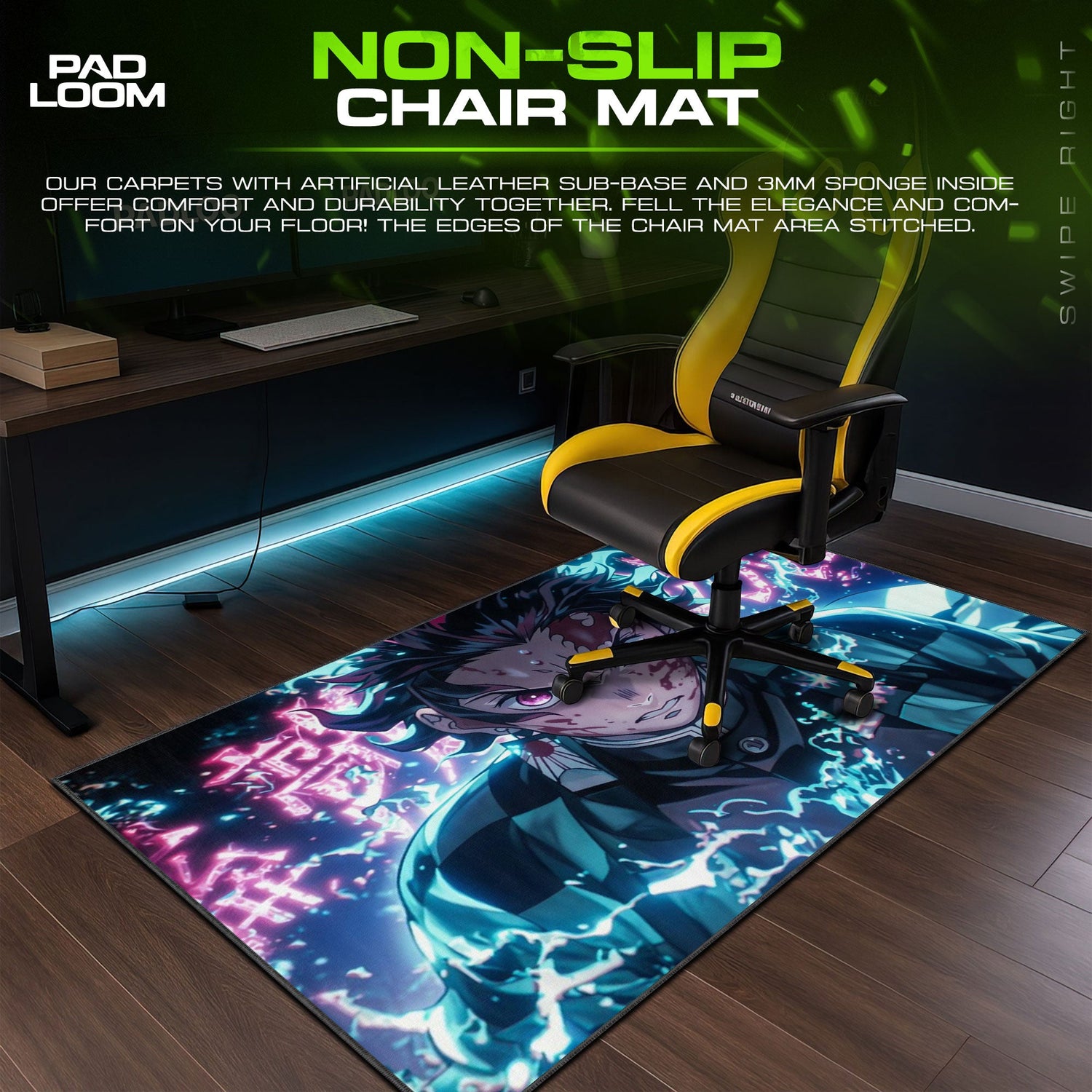 Tanjiro Kamado Mouse Pad - Forest Pursuit Anime Desk Mat Padloom