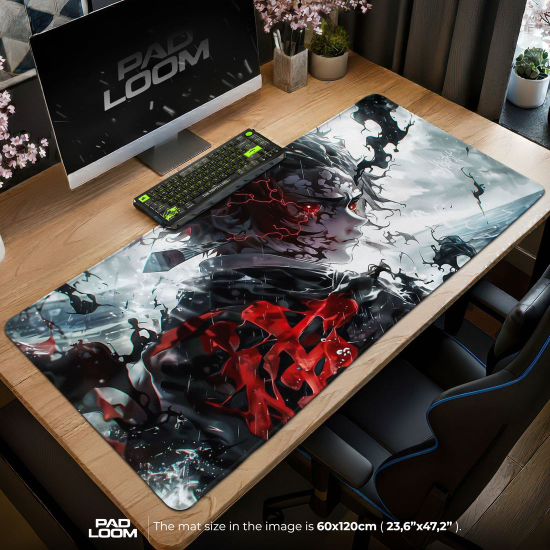 Tanjiro Kamado Mouse Pad - Water Fury Anime Desk Mat Padloom