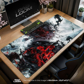 Tanjiro Kamado Mouse Pad - Water Fury Anime Desk Mat Padloom