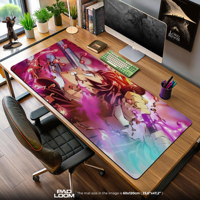 Tanjiro Kamado Rage Slash Mouse Pad, Demon Slayer Gaming Desk Mat
