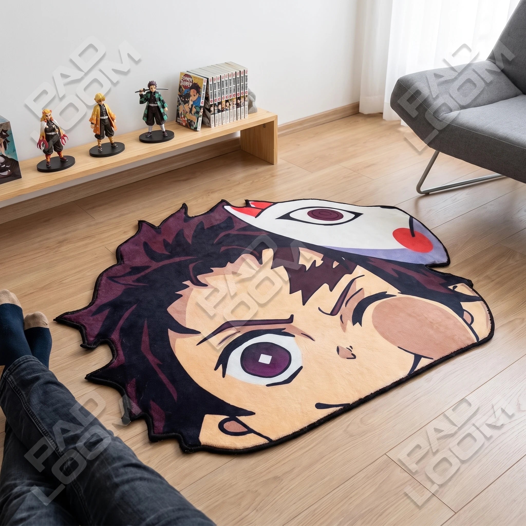 Tanjiro Kamado Rug - Shaped Anime Area Rug