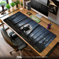 Tanjiro Moonlit Forest Mouse Pad, Demon Slayer Anime Desk Mat Padloom