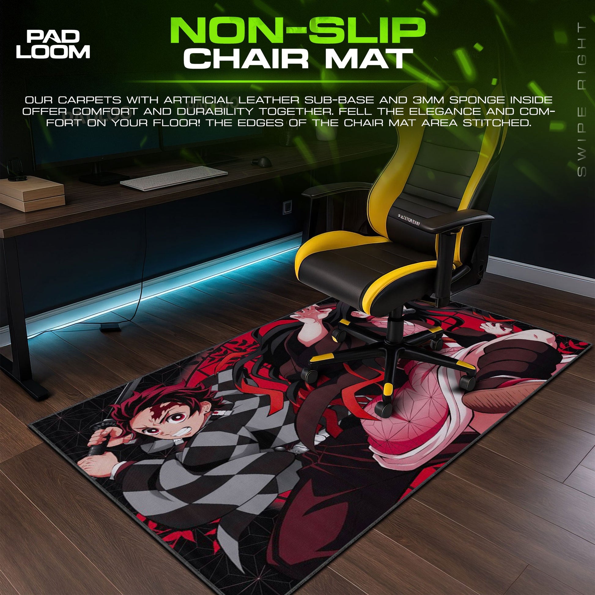 Tanjiro & Nezuko Mouse Pad - Sibling Bond Anime Desk Mat Padloom