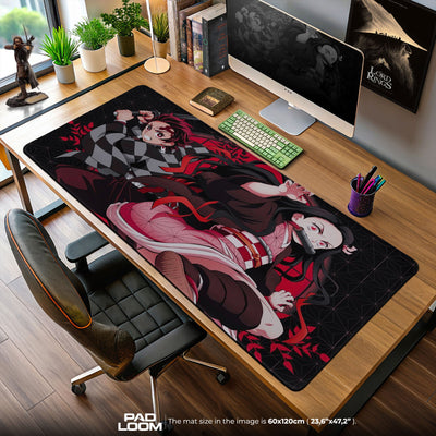 Tanjiro & Nezuko Mouse Pad - Sibling Bond Anime Desk Mat