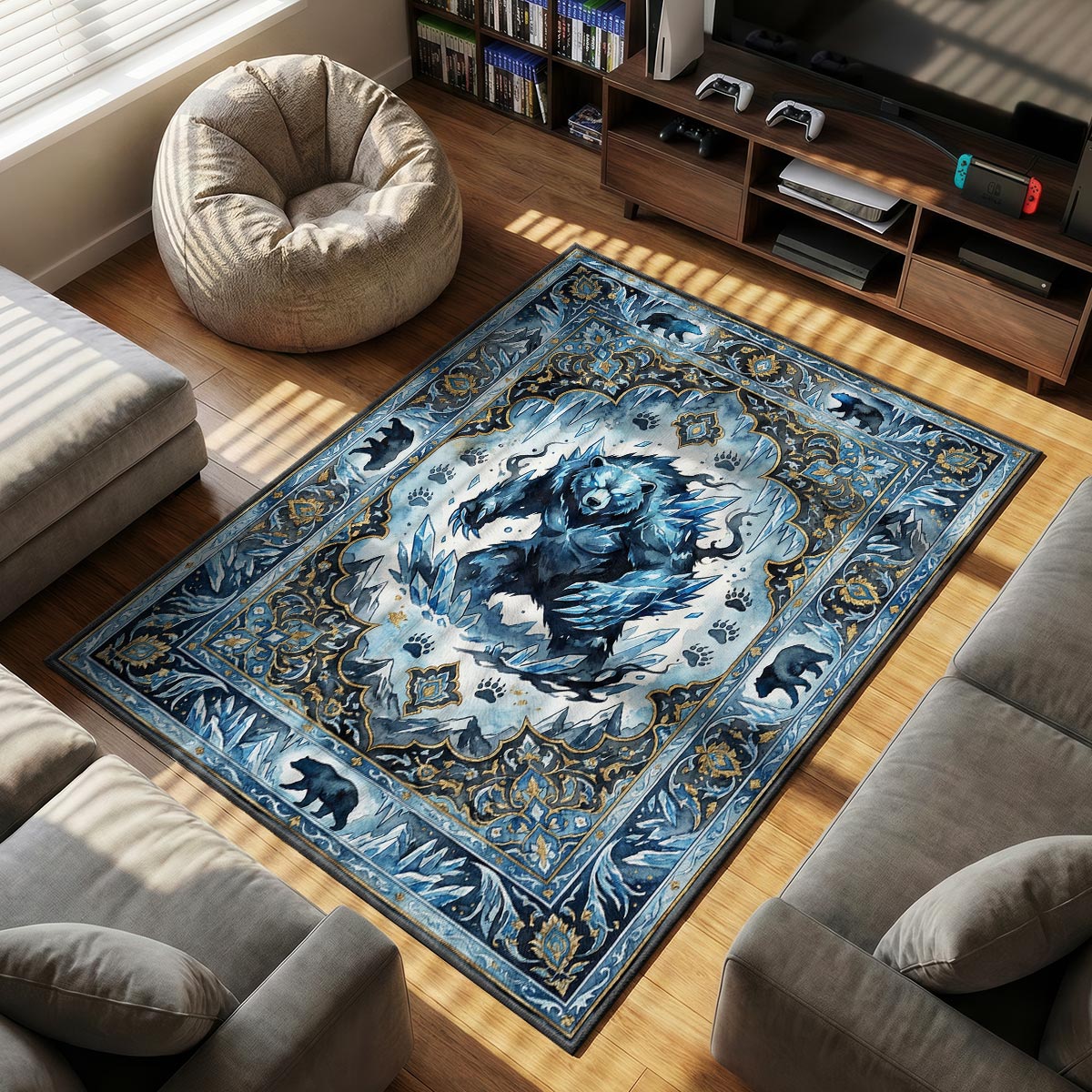 Tank Ice Bear Rug - Solo Leveling Chair Mat