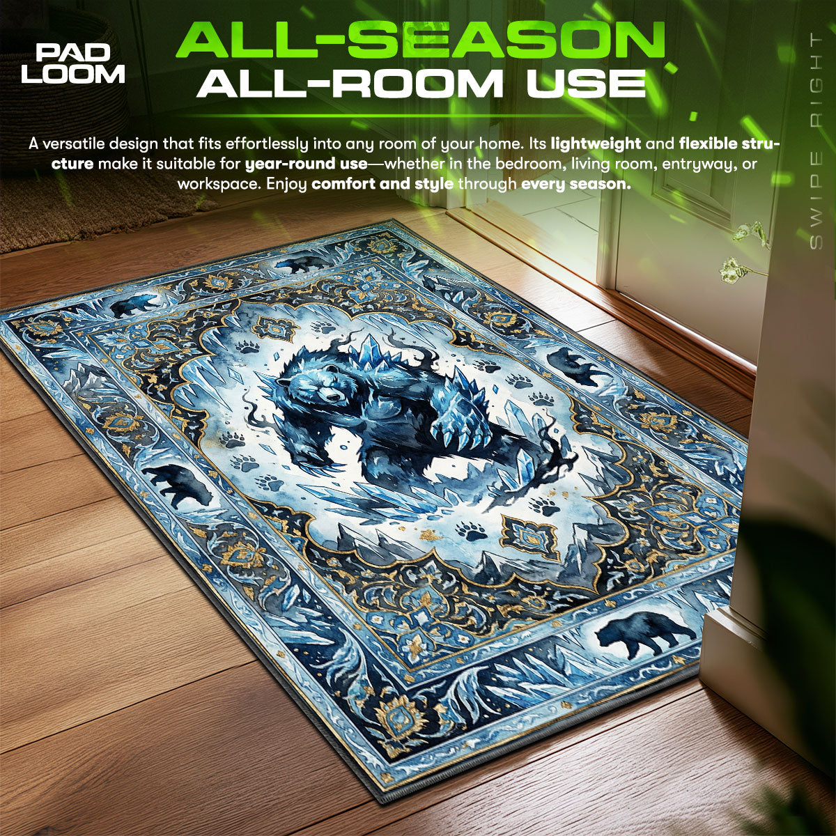 Tank Ice Bear Rug - Solo Leveling Chair Mat