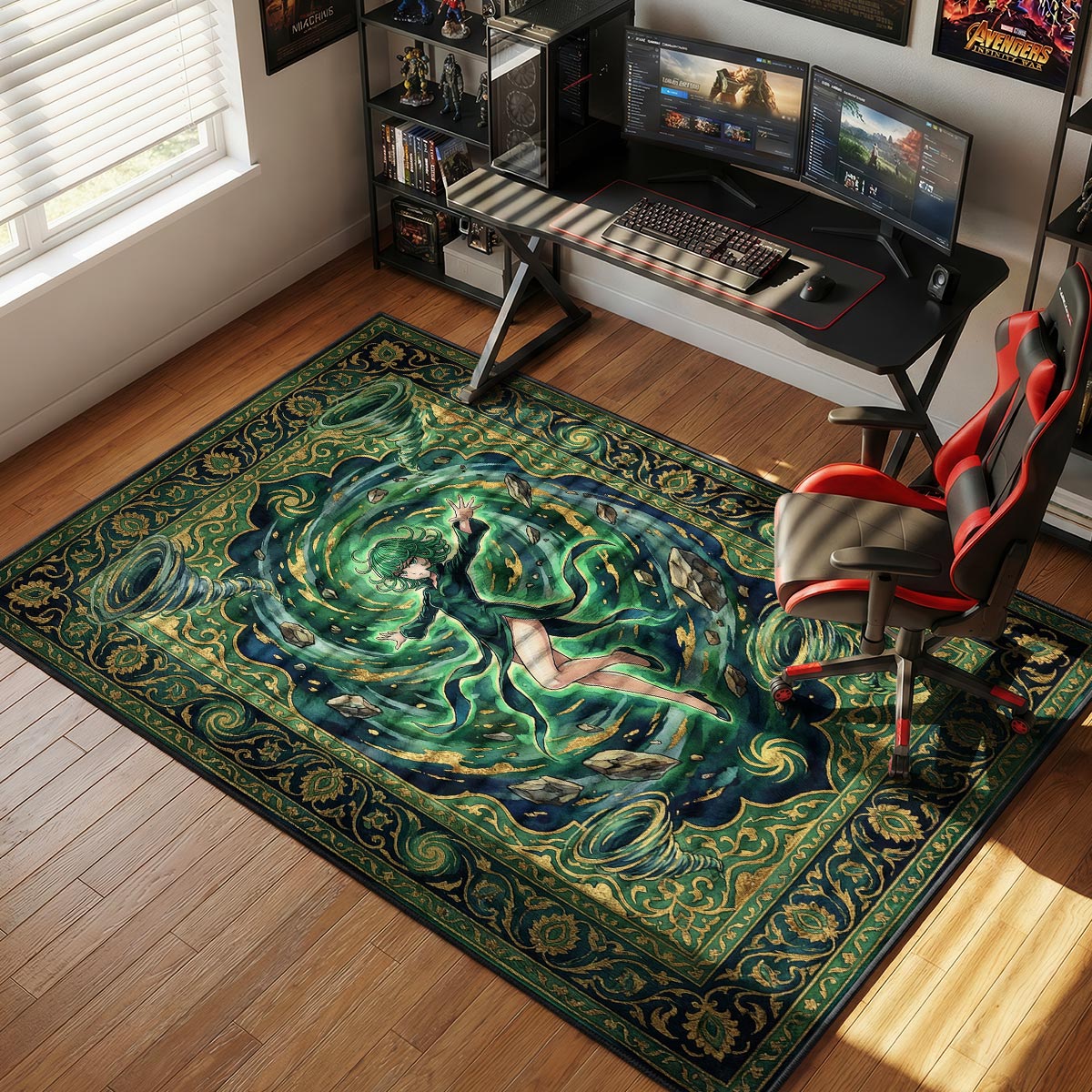 Tatsumaki Psychic Tornado One Punch Man Chair rug — main product view