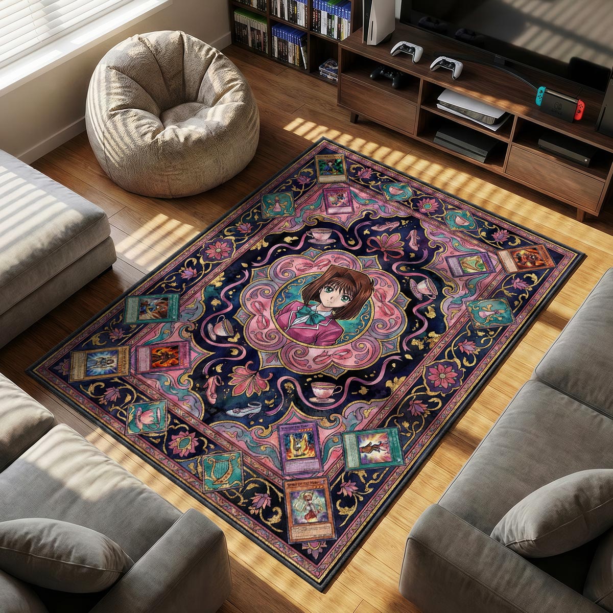 Téa Gardner Friendship Floral Rug - Yu-Gi-Oh! Chair Mat