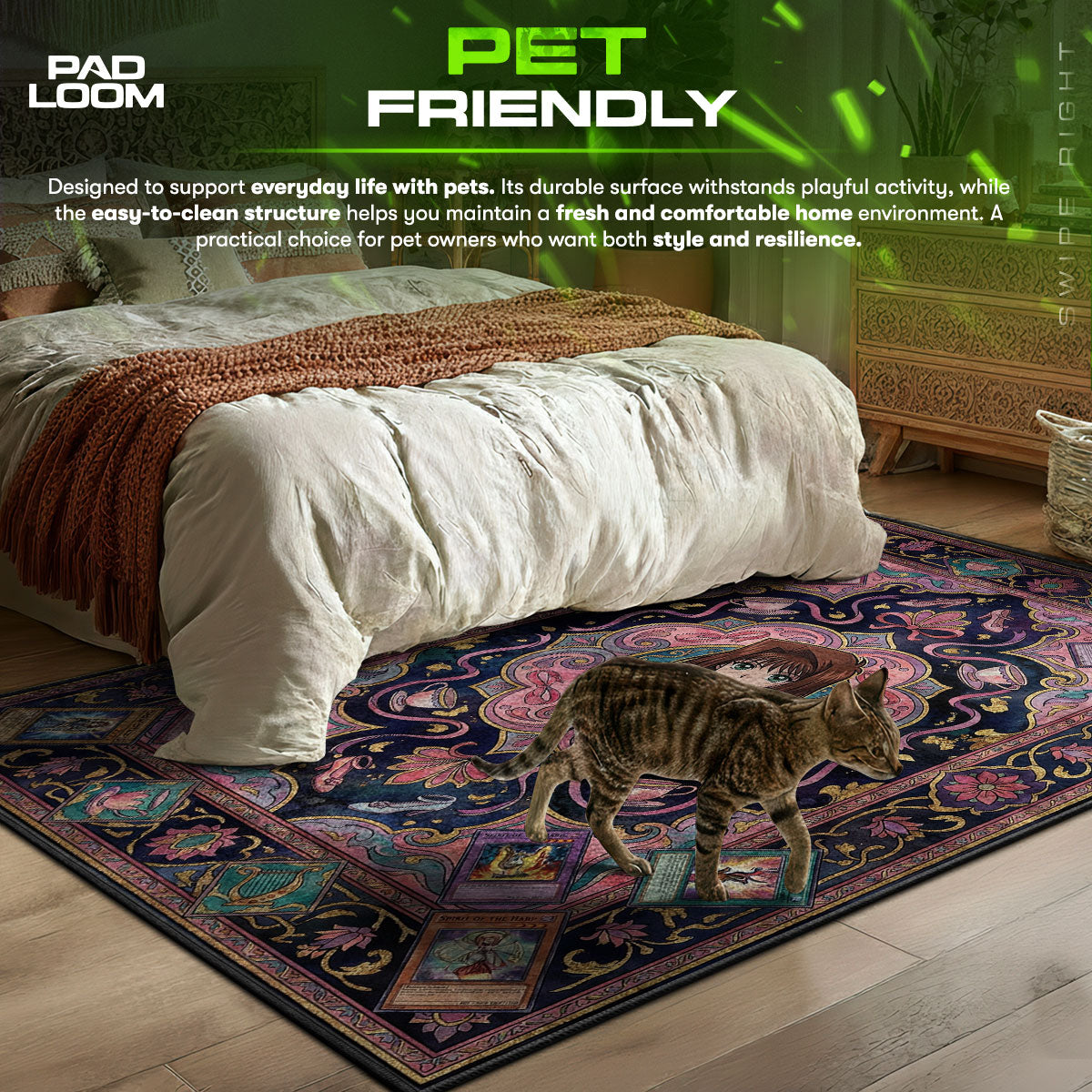 Téa Gardner Friendship Floral Rug - Yu-Gi-Oh! Chair Mat