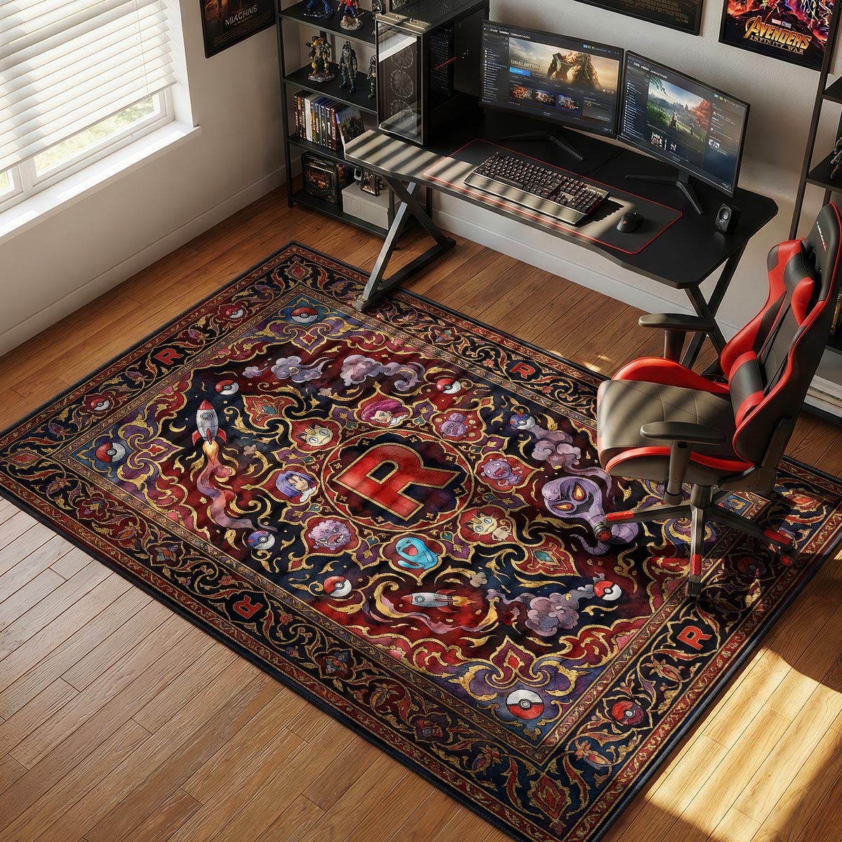 Team Rocket Prepare Trouble Chair rug — main product view