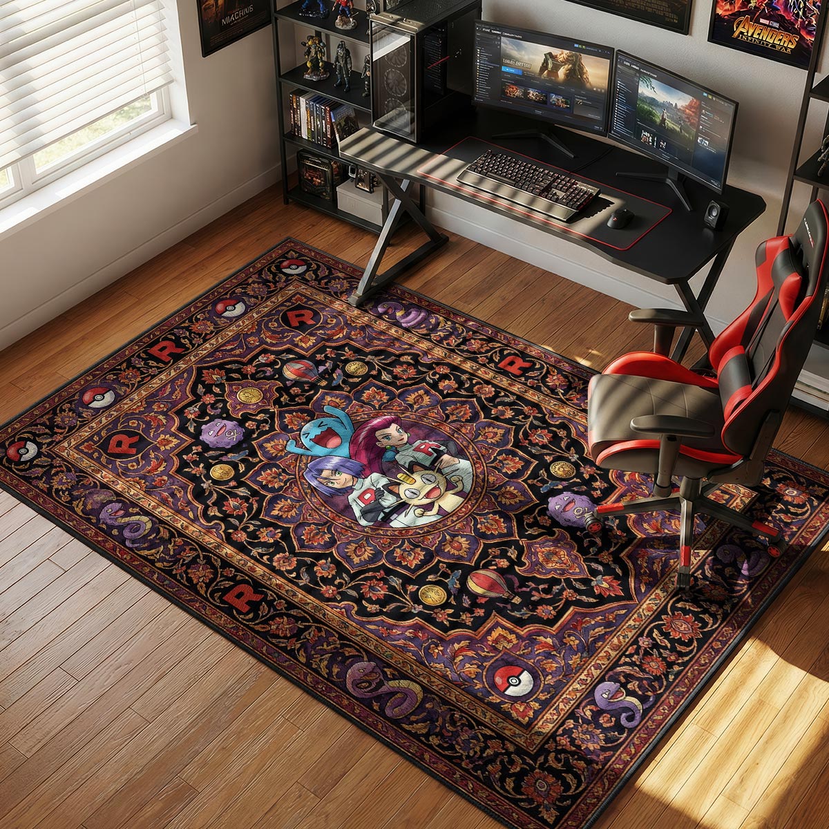 Team Rocket Trio Villain Chair rug — main product view