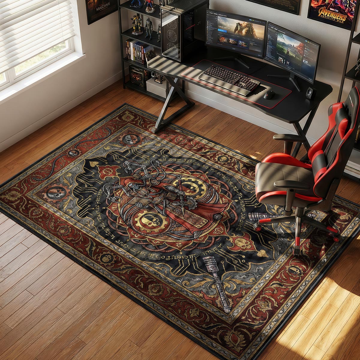 Tech-Priest Machine God Rug - Warhammer 40k Chair Mat