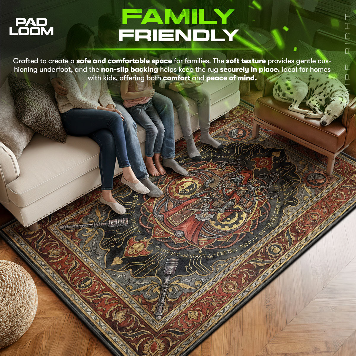 Tech-Priest Machine God Rug - Warhammer 40k Chair Mat