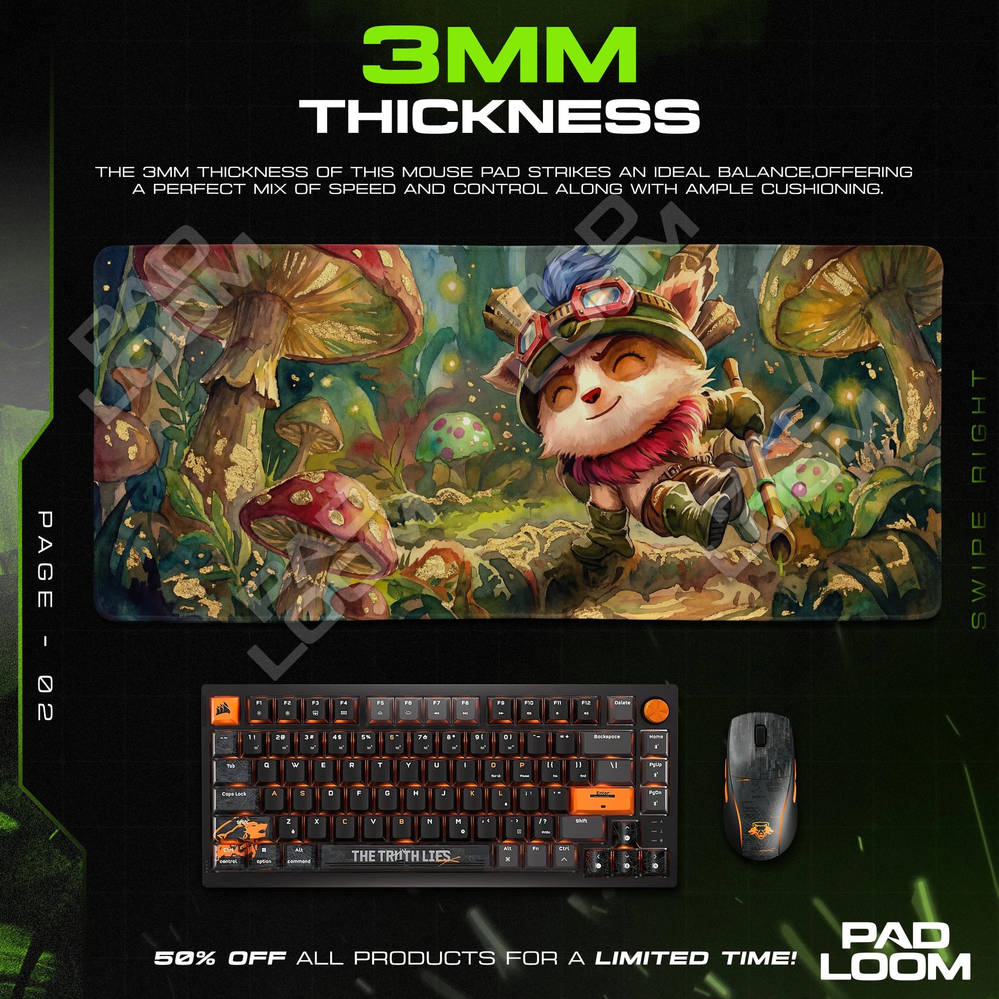 Teemo Mushroom Scout Mouse Pad - League of Legends Mat