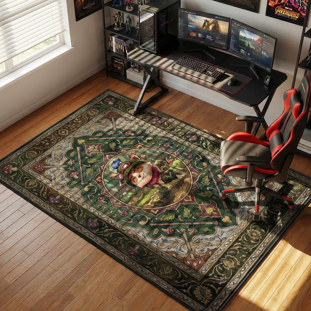 Teemo Scout Ambush Rug - League of Legends Chair Mat