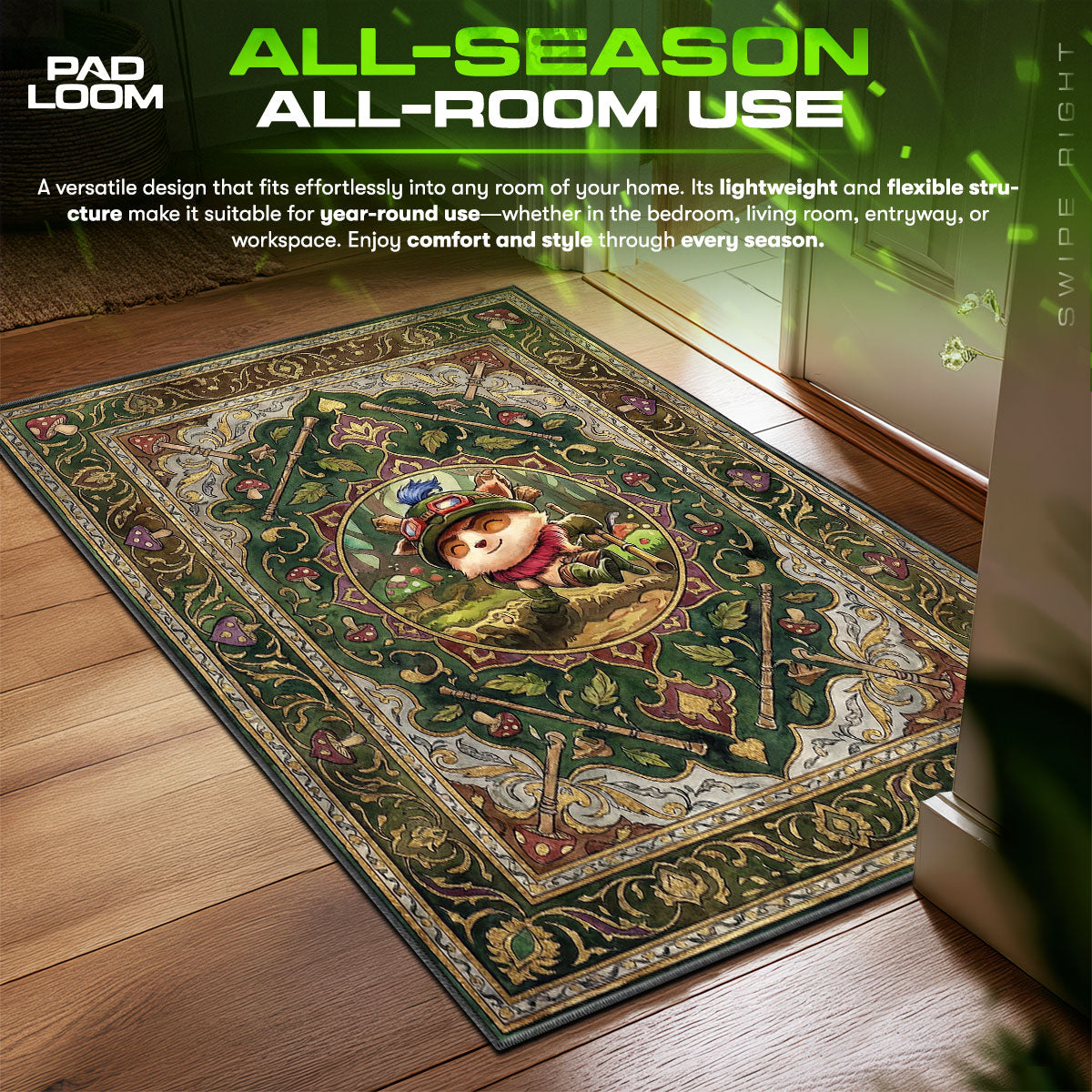 Teemo Scout Ambush Rug - League of Legends Chair Mat