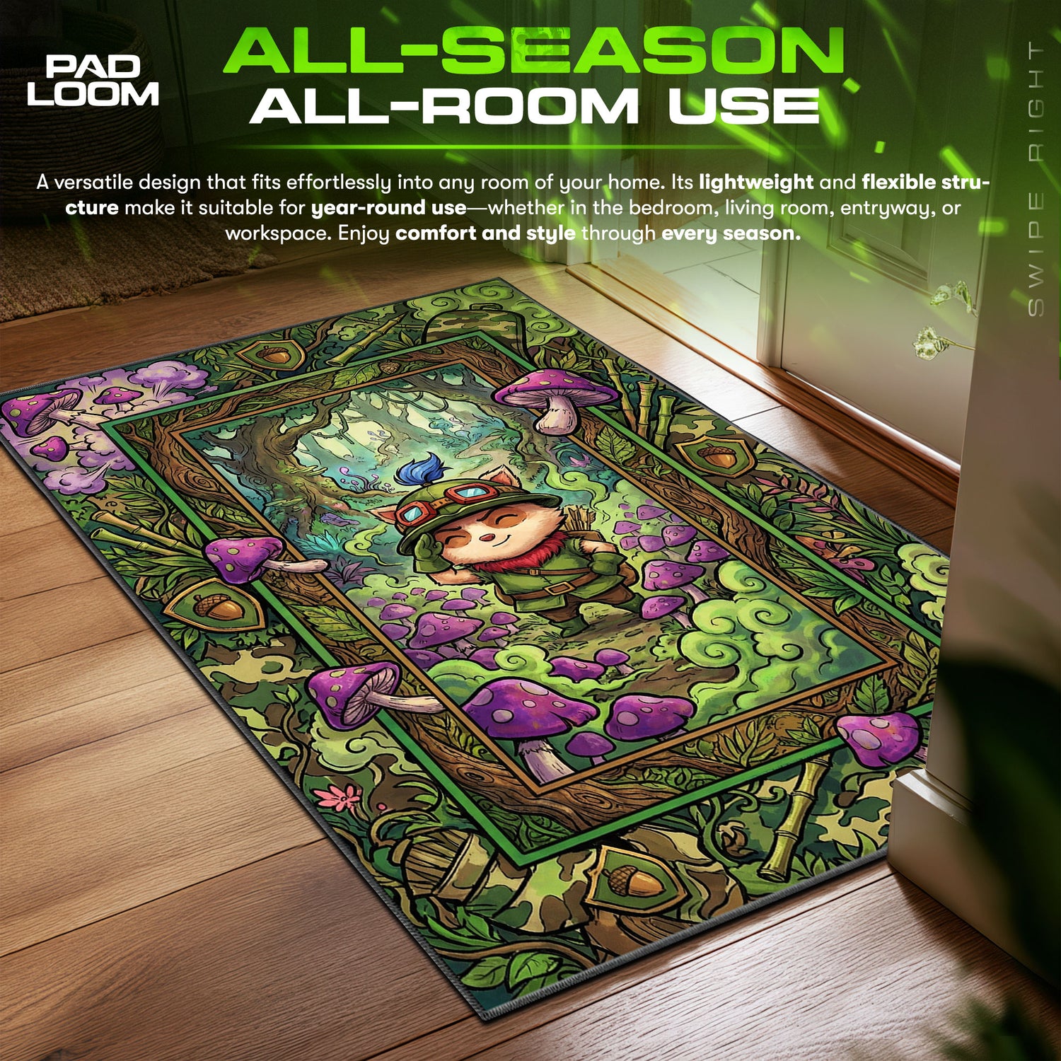 Teemo Scout Forest Rug - League of Legends Chair Mat
