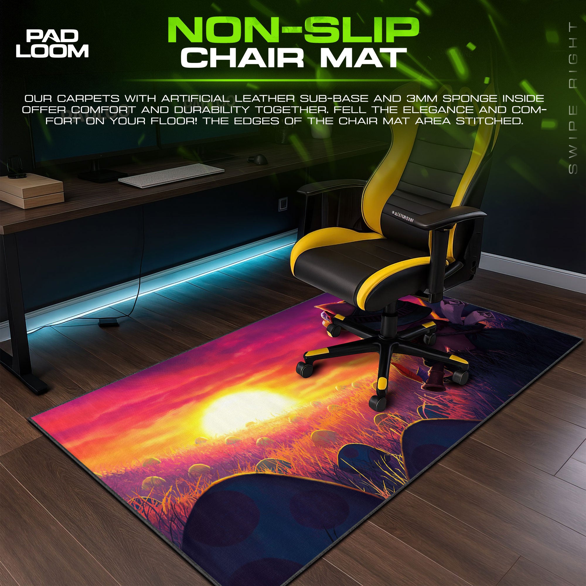Teemo Sunset Mouse Pad, League of Legends Gaming Desk Mat