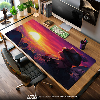 Teemo Sunset Mouse Pad, League of Legends Gaming Desk Mat