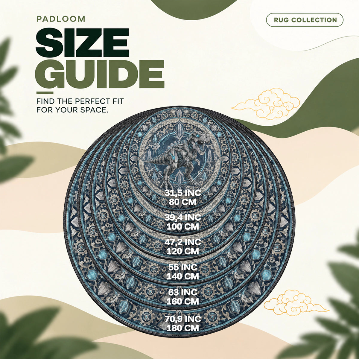 Tek Rex Roaring Round Rug - Ark Survival Evolved Chair Mat