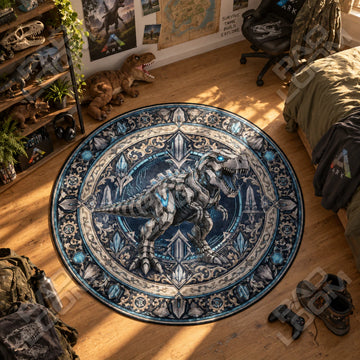 Tek Rex Roaring Round Rug - Ark Survival Evolved Chair Mat