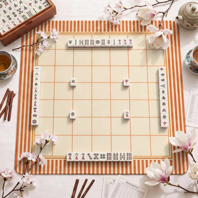 Terracotta Grid Mahjong Mat - Mah Jongg Mat