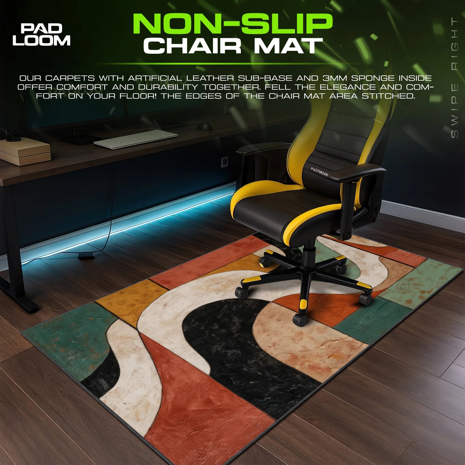 Terracotta Waves Mouse Pad - Abstract Desk Mat