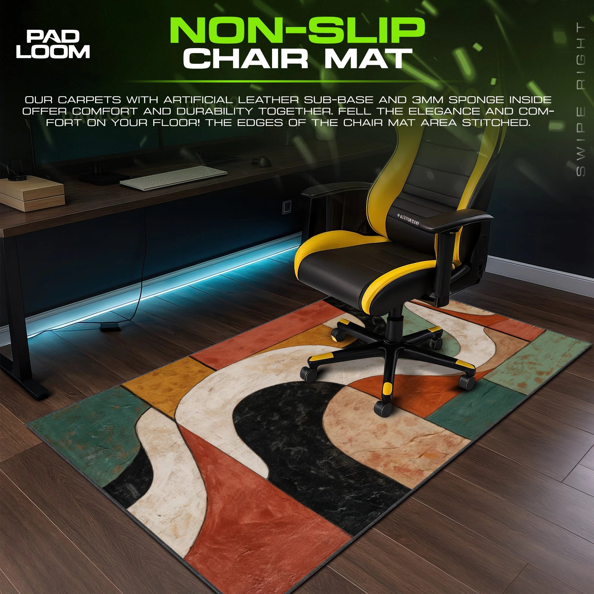 Terracotta Waves Mouse Pad - Abstract Desk Mat
