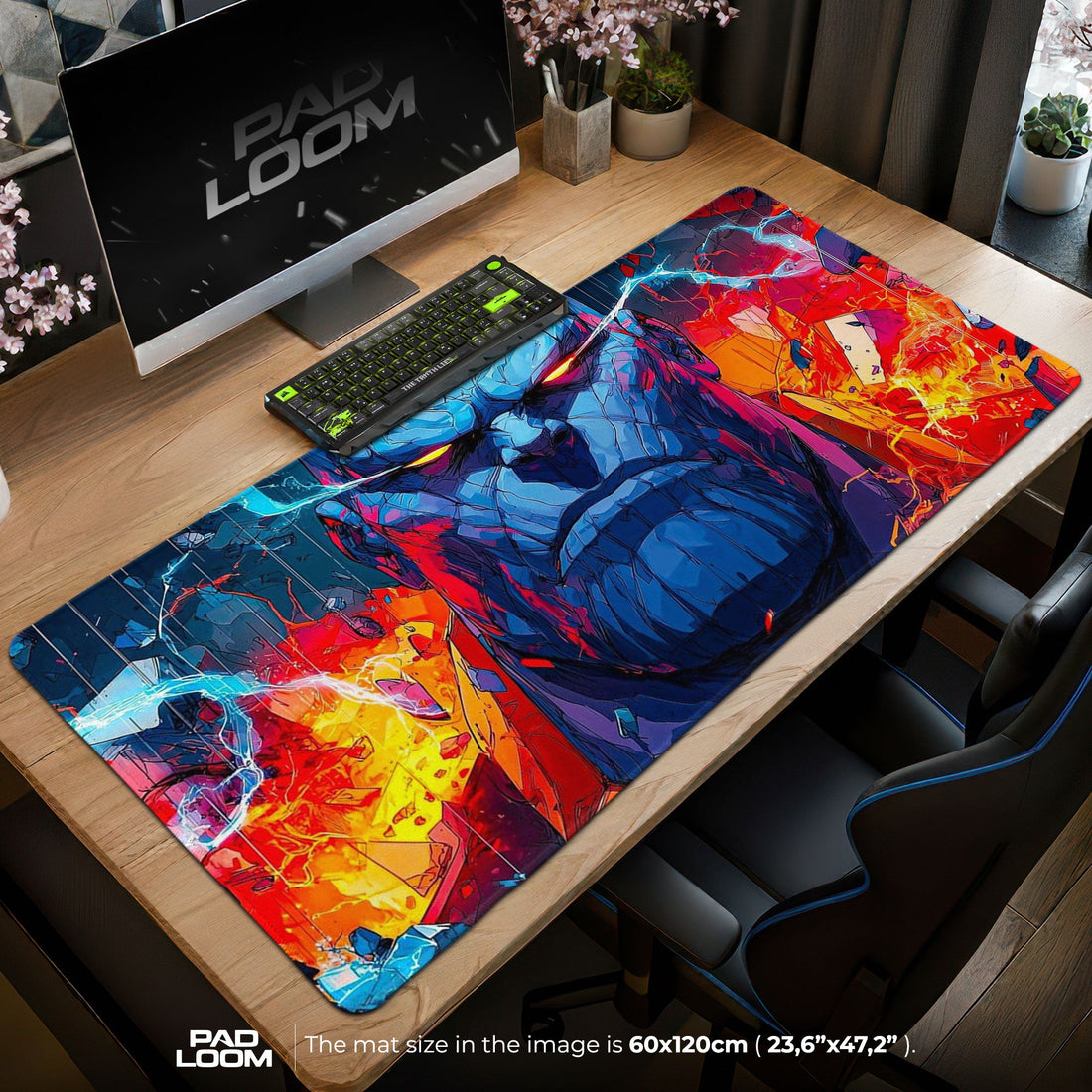 Thanos Mouse Pad - Cosmic Power Gaming Desk Mat Padloom