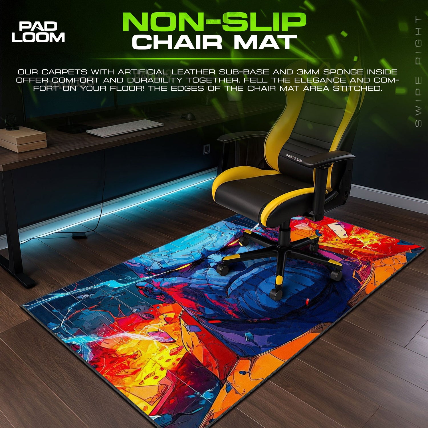 Thanos Mouse Pad - Cosmic Power Gaming Desk Mat Padloom
