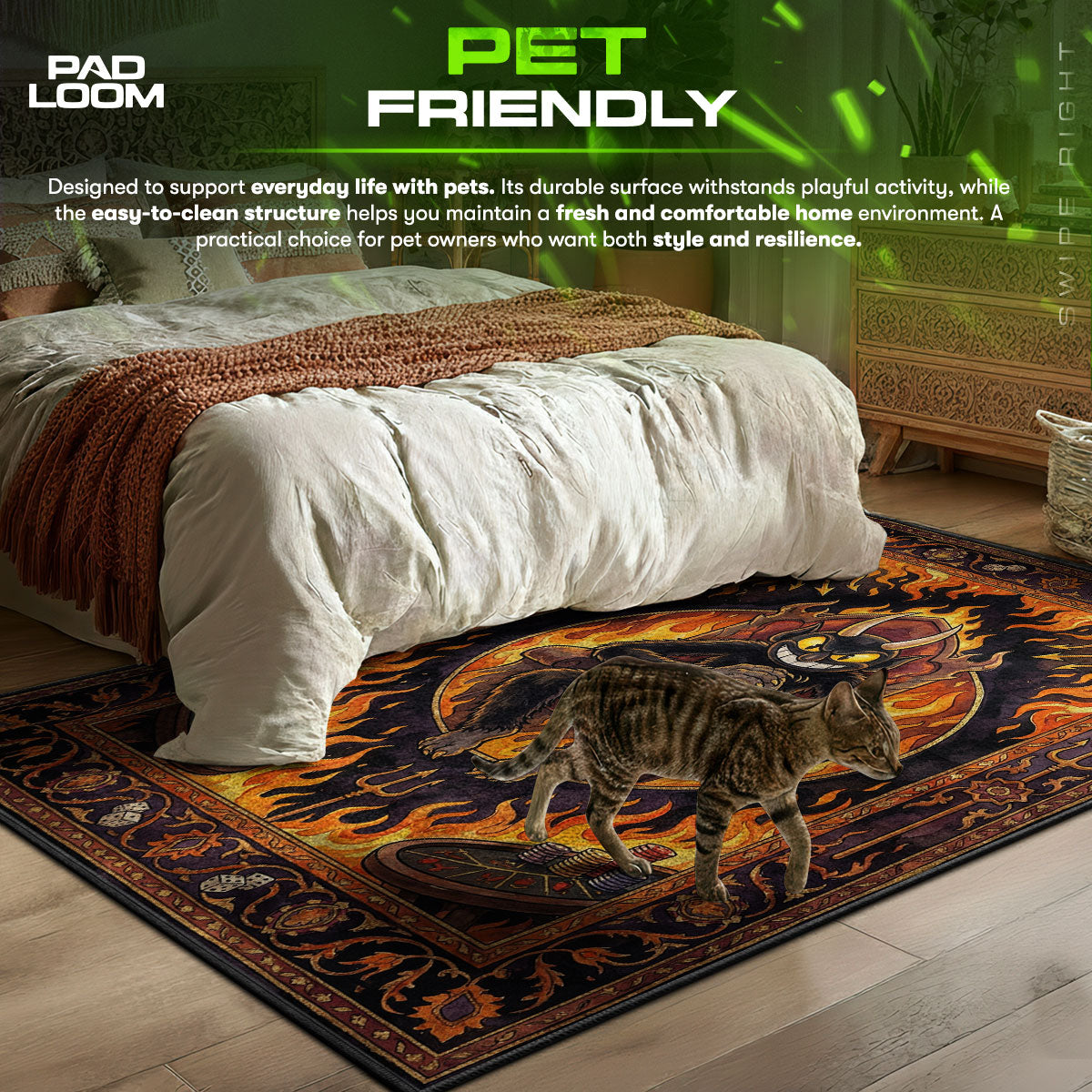 The Devil Inferno Throne Rug - Cuphead Chair Mat