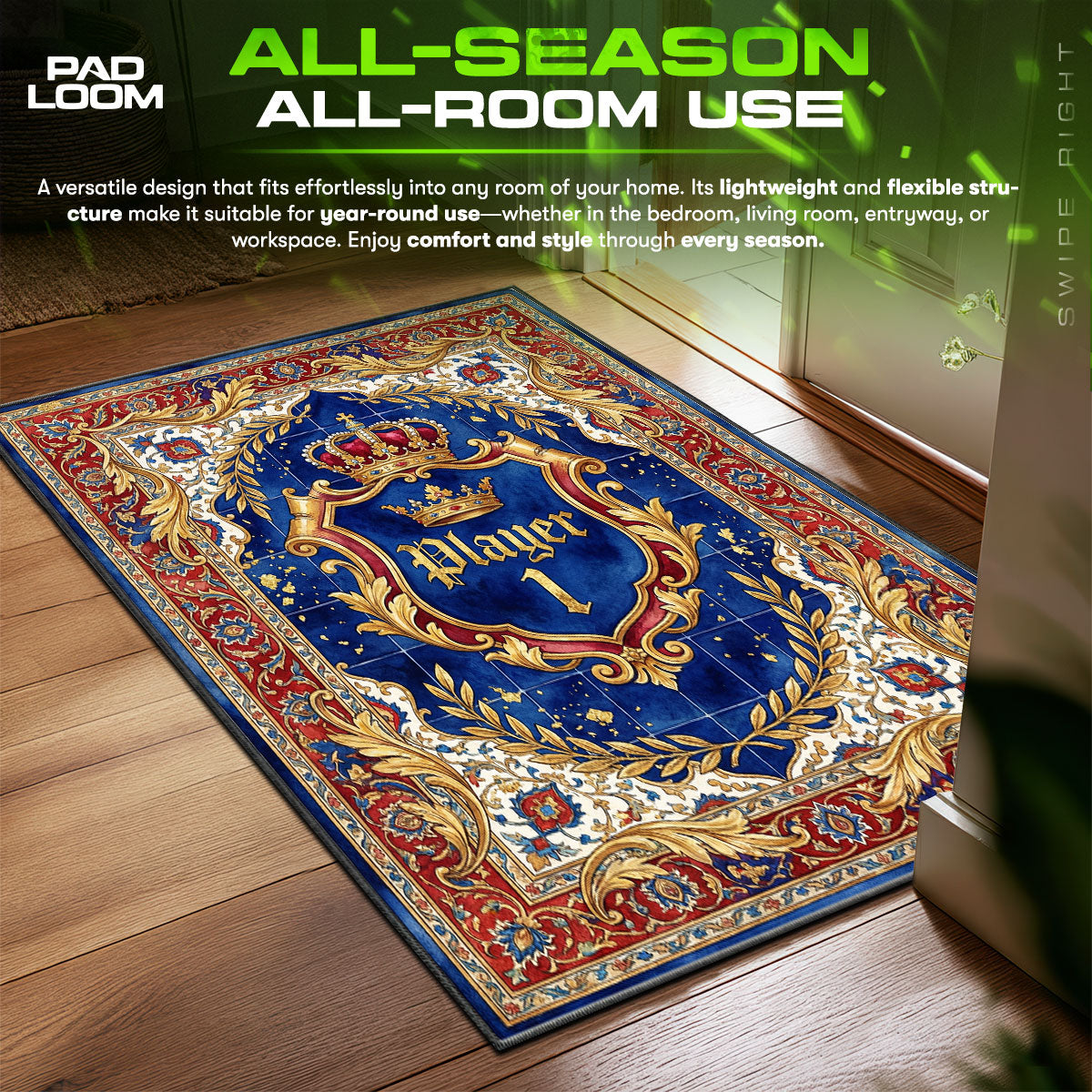 Detailed close-up of Dungeon rug pattern