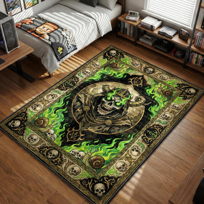 The Lich Green Flame Rug - Adventure Time Room Mat