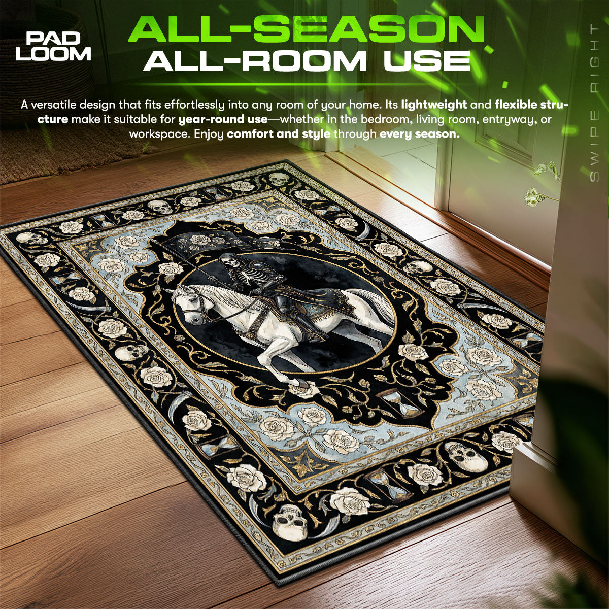 Detailed close-up of Moon rug pattern