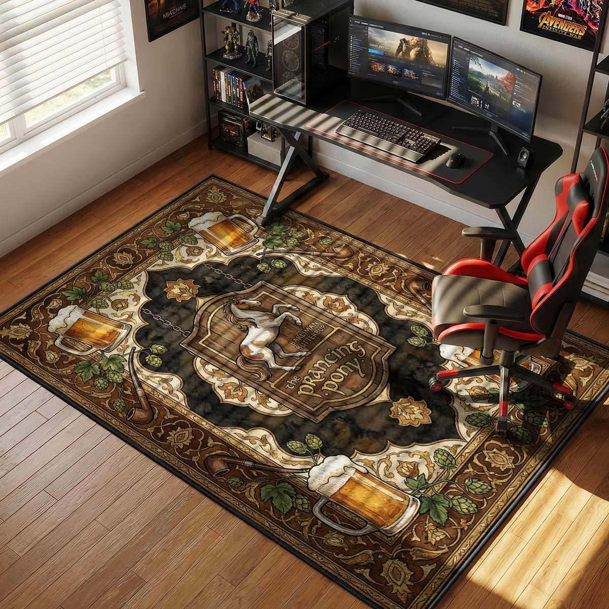 Prancing Pony Tavern Lord Rings Room rug — main product view