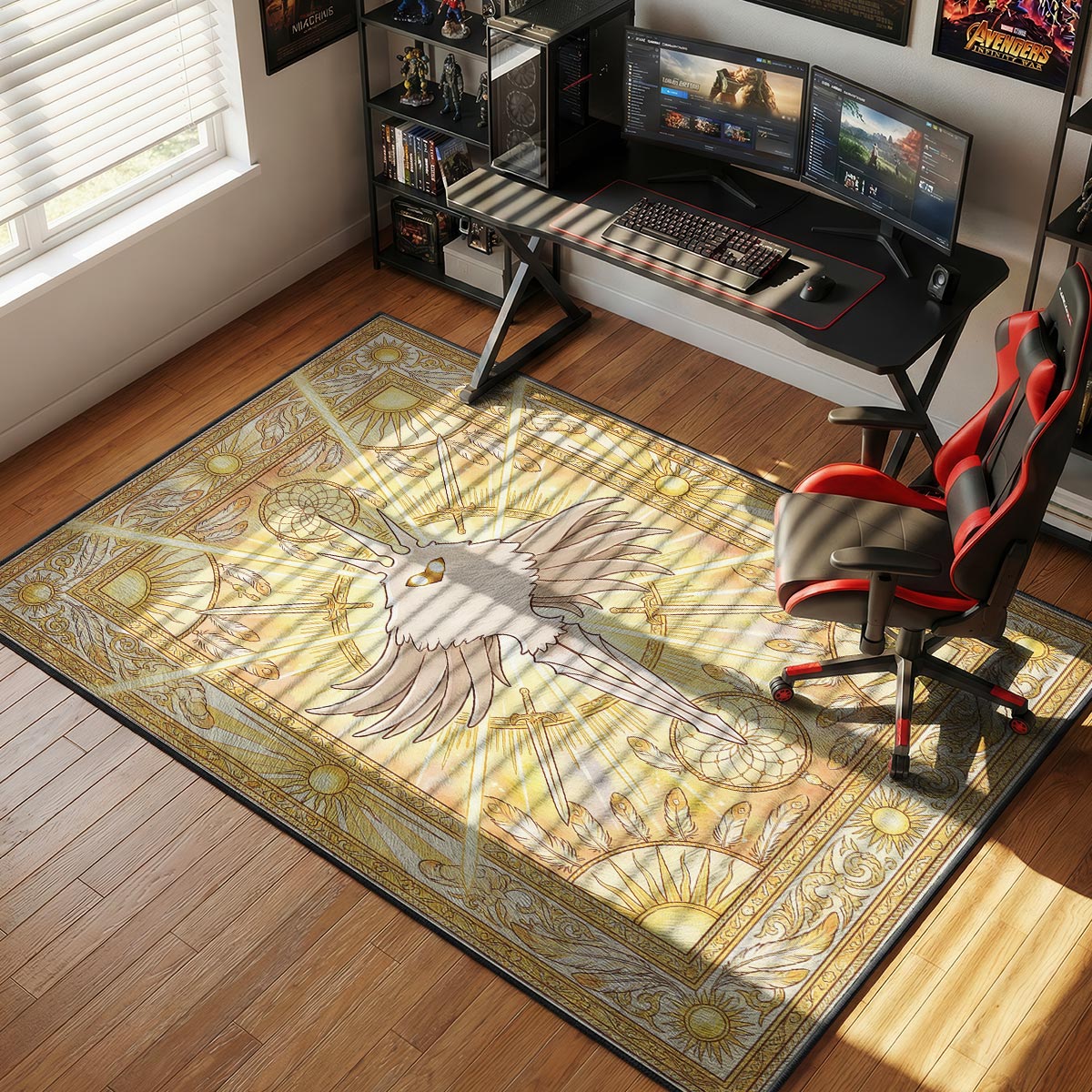 The Radiance Celestial Rug - Hollow Knight Chair Mat