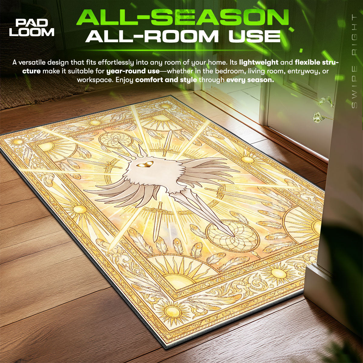 The Radiance Celestial Rug - Hollow Knight Chair Mat