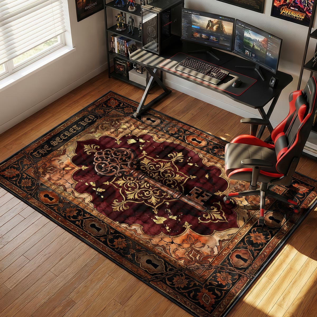 Secret Key themed area rug for Gothic fans