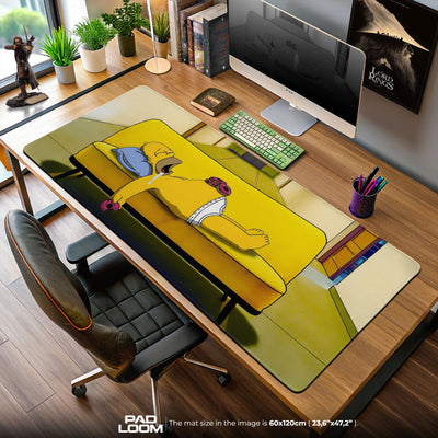 The Simpsons Mouse Pad, Homer Couch Nap Cartoon Desk Mat