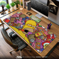The Simpsons Mouse Pad, Homer Food Overload Cartoon Desk Mat Padloom