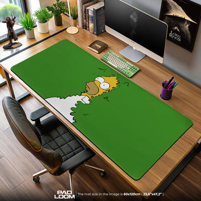 The Simpsons Mouse Pad, Homer Shrub Meme Cartoon Desk Mat