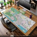 The Simpsons Mouse Pad, Springfield City Map Cartoon Desk Mat Padloom