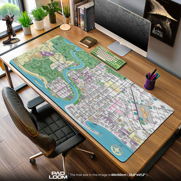 The Simpsons Mouse Pad, Springfield City Map Cartoon Desk Mat