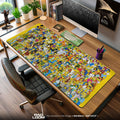 The Simpsons Mouse Pad, Springfield Crowd Cartoon Desk Mat Padloom
