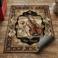 Violin & Sheet Music Classical Music Area rug — main product view