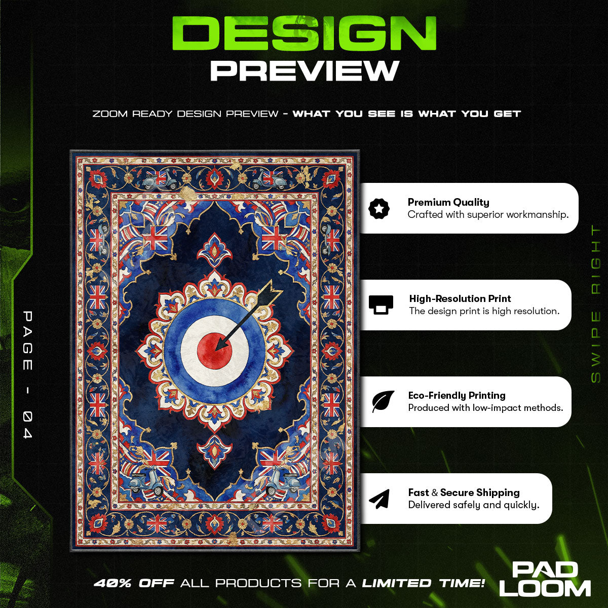 Who Mod Target British Rock Area rug — main product view