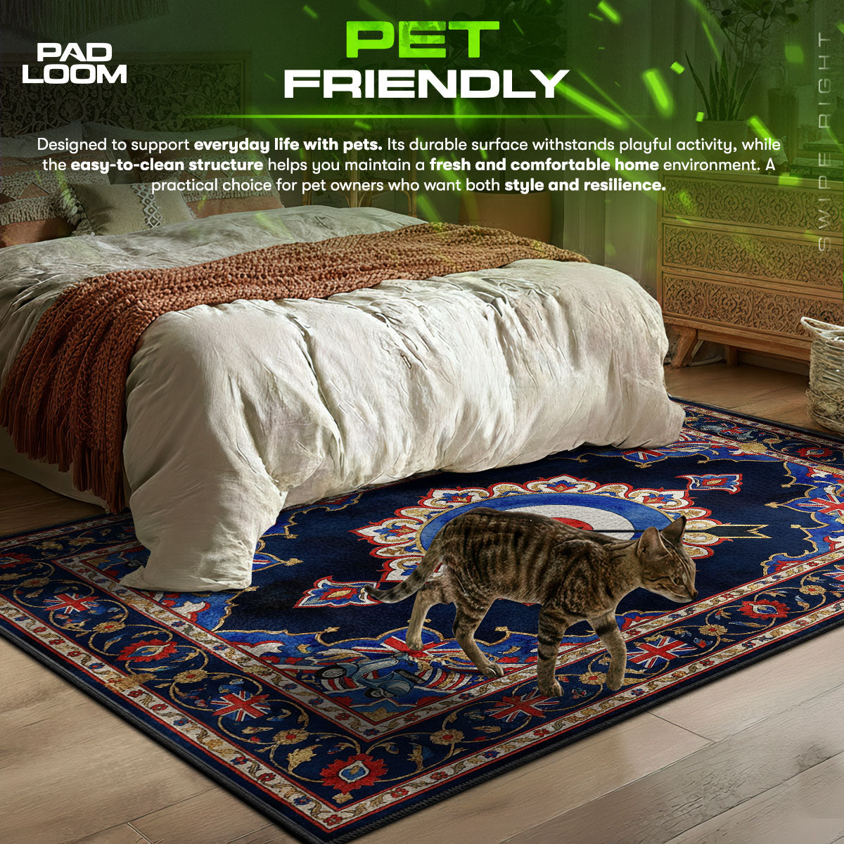 Who Mod themed area rug for home decor fans