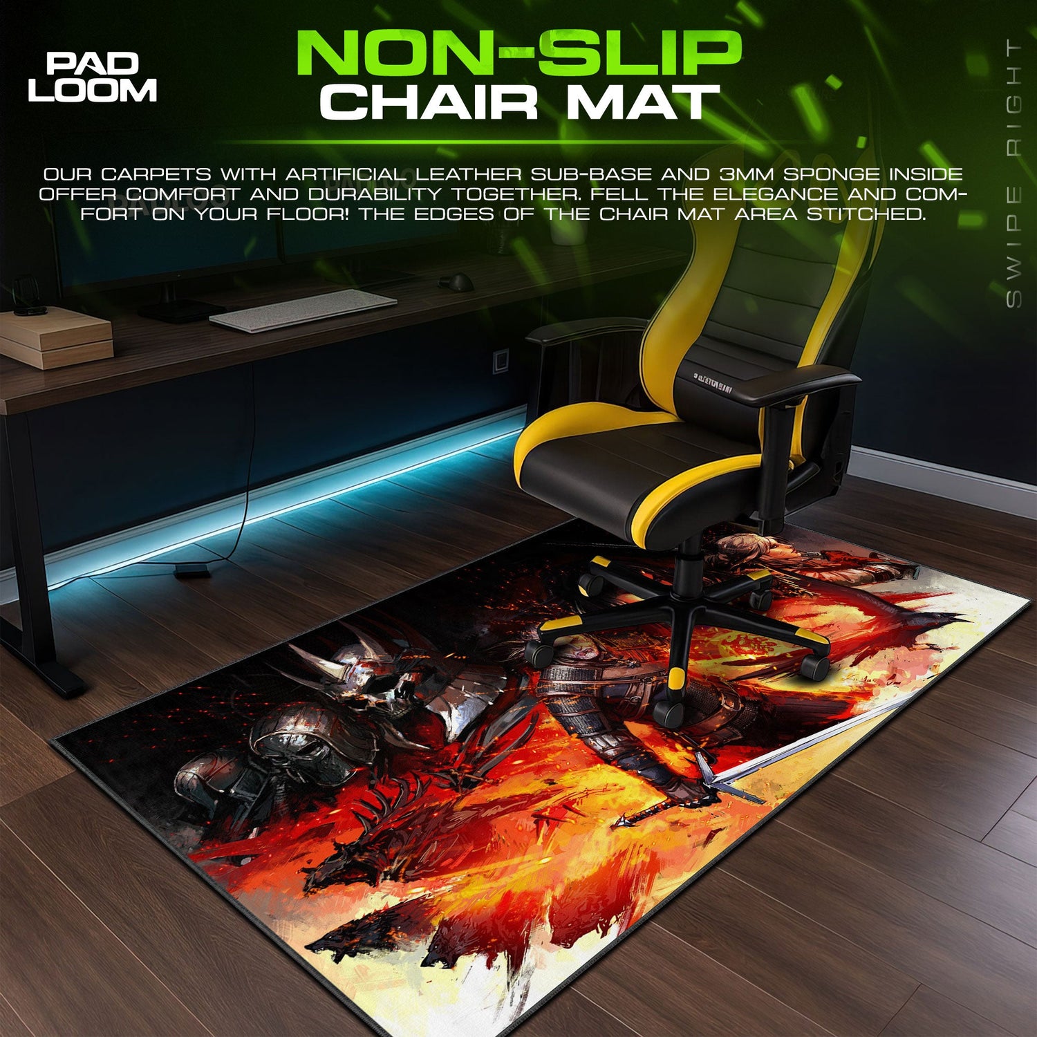The Witcher Geralt Mouse Pad, Game Art Gaming Desk Mat Padloom