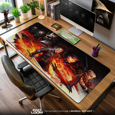 The Witcher Geralt Mouse Pad, Game Art Gaming Desk Mat